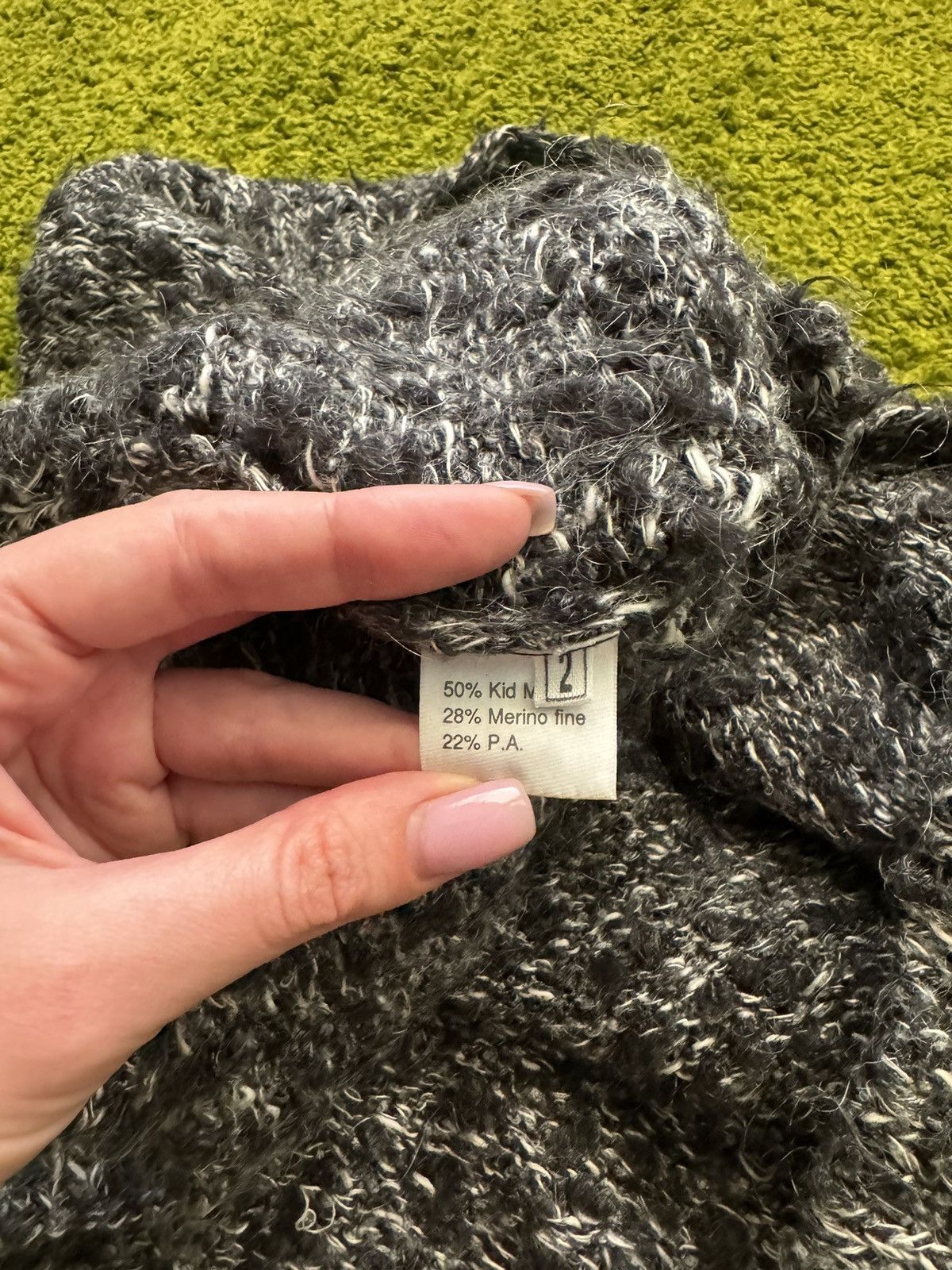 Designer Barbara Speer avant garde wool cardigan poncho Size S / US 4 / IT 40 - 6 Thumbnail
