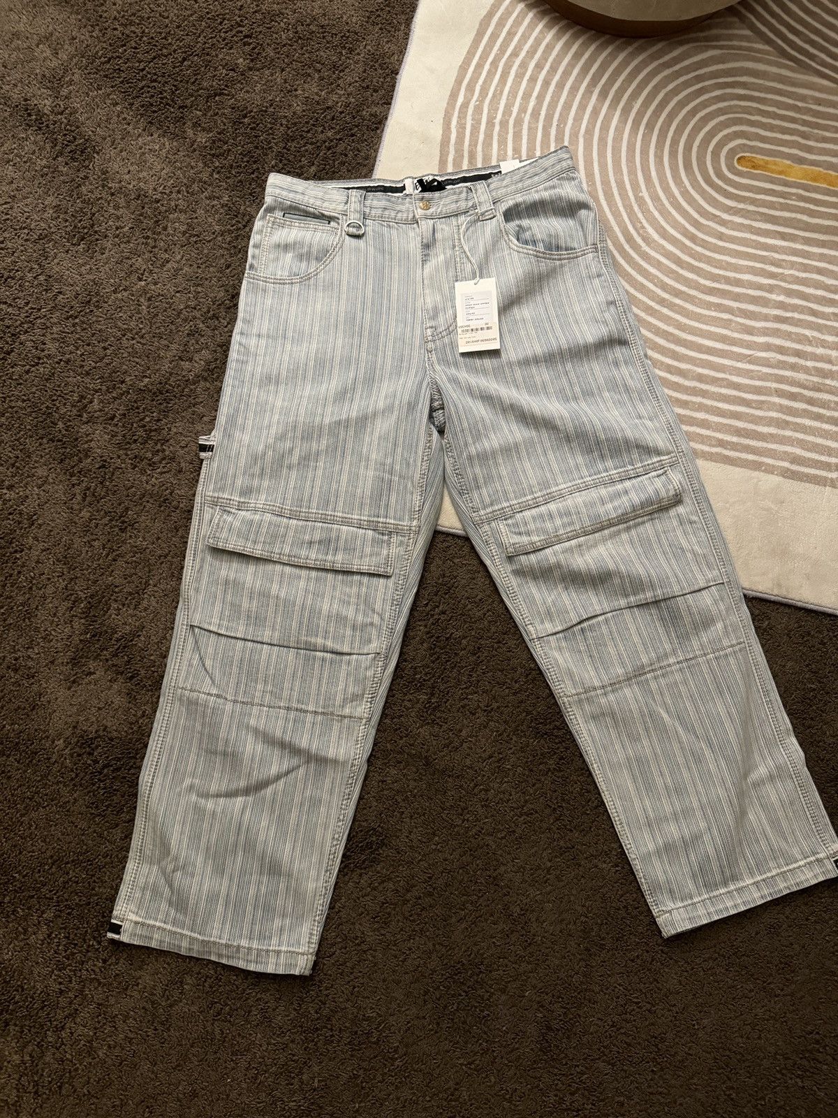 Eytys Eytys Indigo and White Striped Titan Max Jeans Size 32" / US 10 / IT 46 - 4 Thumbnail