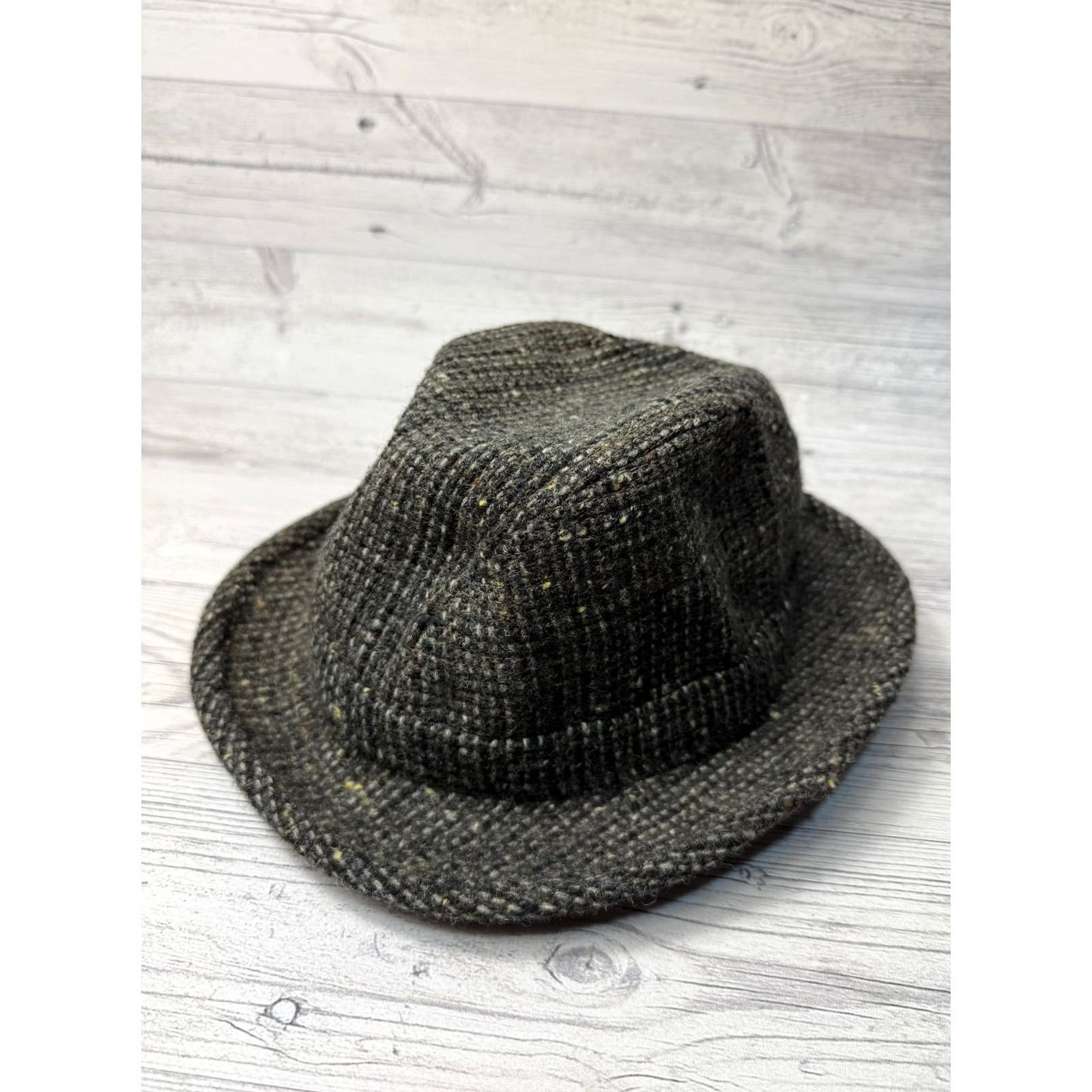 Vintage Jonathan Richard Ireland Donegal Tweed Wool fedora hat Gray size M Size ONE SIZE - 5 Thumbnail