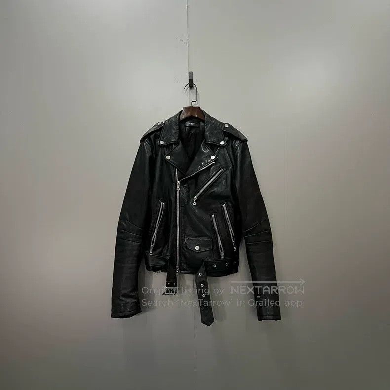 Amiri Size XS Black motorcycle leather jacket