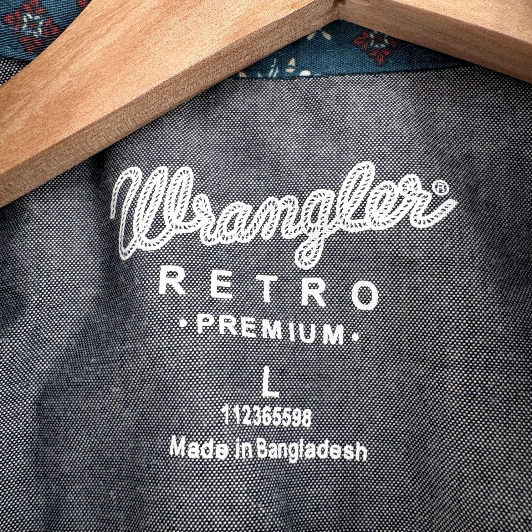 Wrangler Wrangler Retro Shirt Mens Large Blue Floral Long Sleeve Snap Up Western Cowboy Size US L / EU 52-54 / 3 - 4 Thumbnail