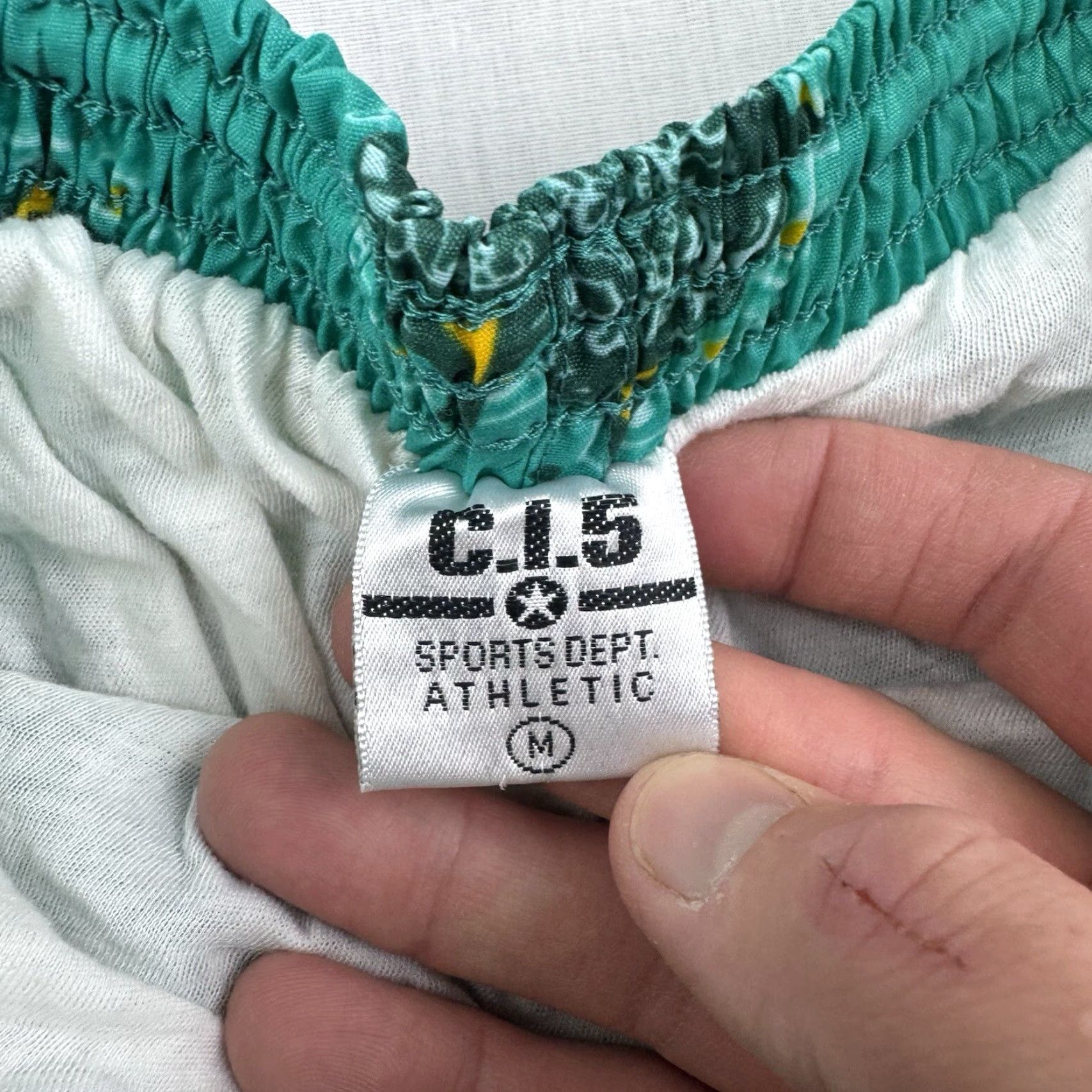 Vintage VINTAGE C.I.5. Swim Bottoms Trunks Men M Teal 90s Geometric Vintage Swimwear Swimsuit Shorts Adults Mens Size US 31 - 5 Thumbnail