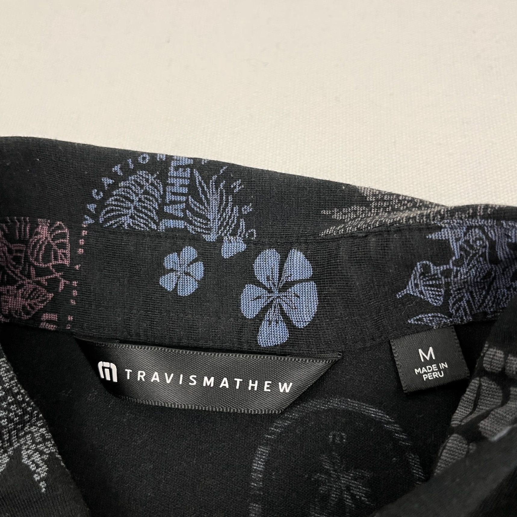 TravisMathew Travis Mathew Tourist Season Polo Shirt Men M Black Golf Logo Sports Size US M / EU 48-50 / 2 - 4 Thumbnail