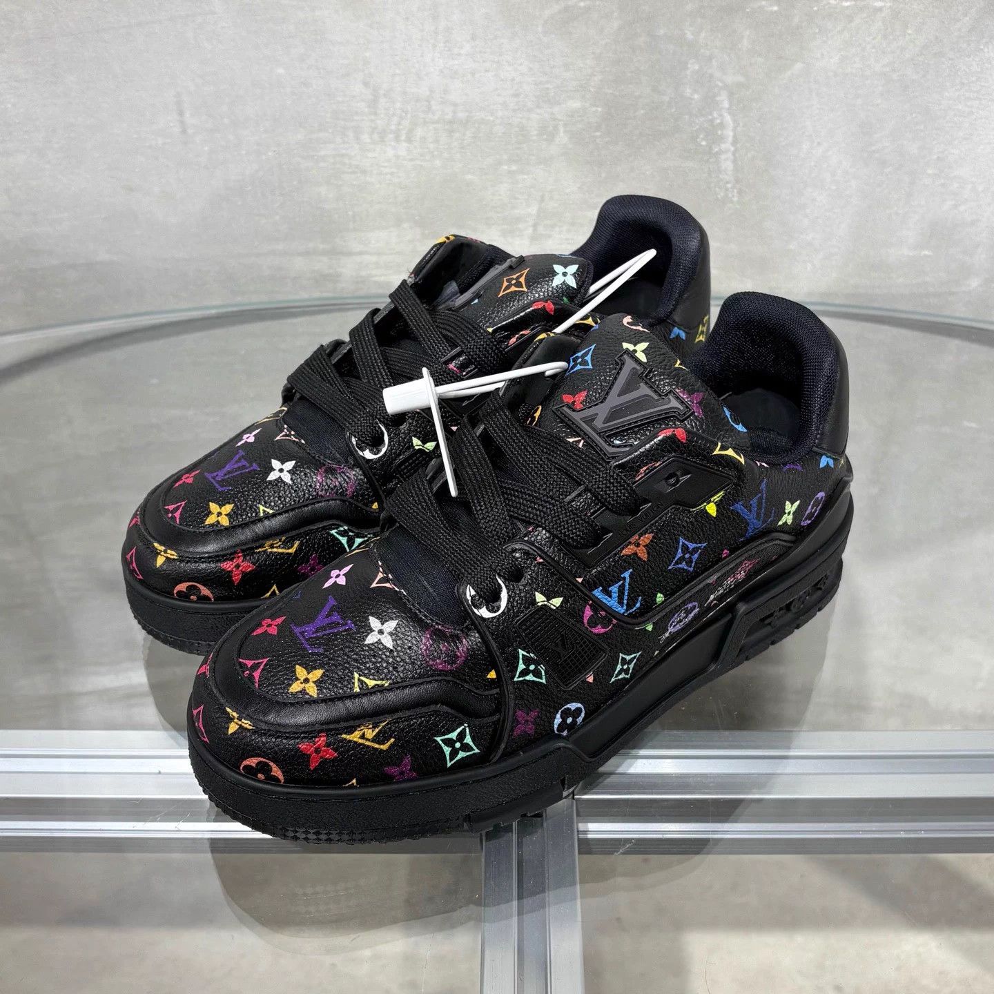 Louis Vuitton LV Trainer Murakami Black Tricolor UK2.5 36.5 Size US 5.5 / IT 35.5 - 2 Thumbnail