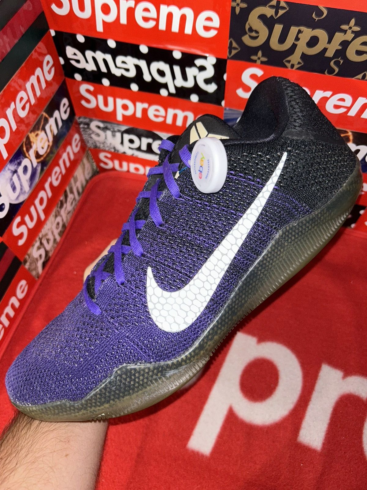 Nike Nike Kobe 11 Elite Low Eulogy Hyper Grape 822675-510 size 13 Size US 13 / EU 46 - 7 Thumbnail