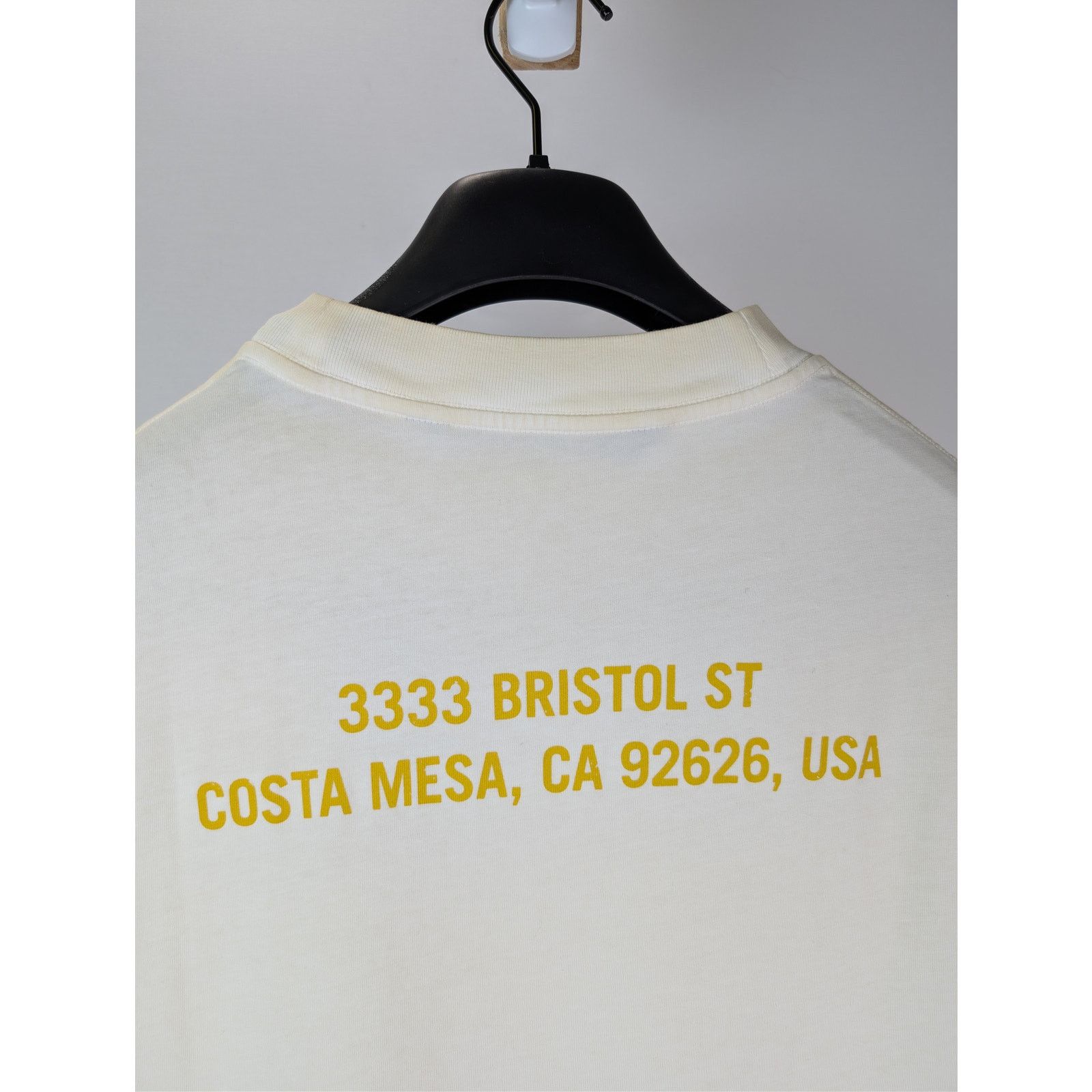Palm Angels o1rshd1 Double Oversized LA T-Shirt in Off White / Yellow Size US XXL / EU 58 / 5 - 16 Thumbnail