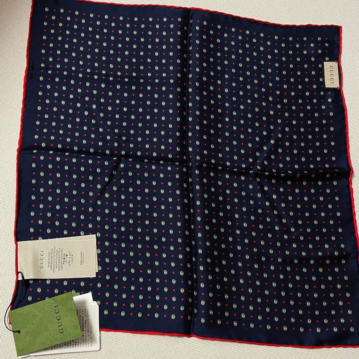 image of Gucci GG Scarf in Blue, Men's
