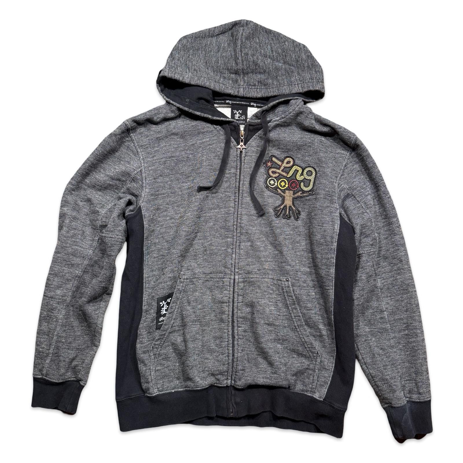 LRG LRG Y2K Embroidered Gray Color Block Zip Up Hoodie Size US M / EU 48-50 / 2 - 1 Thumbnail