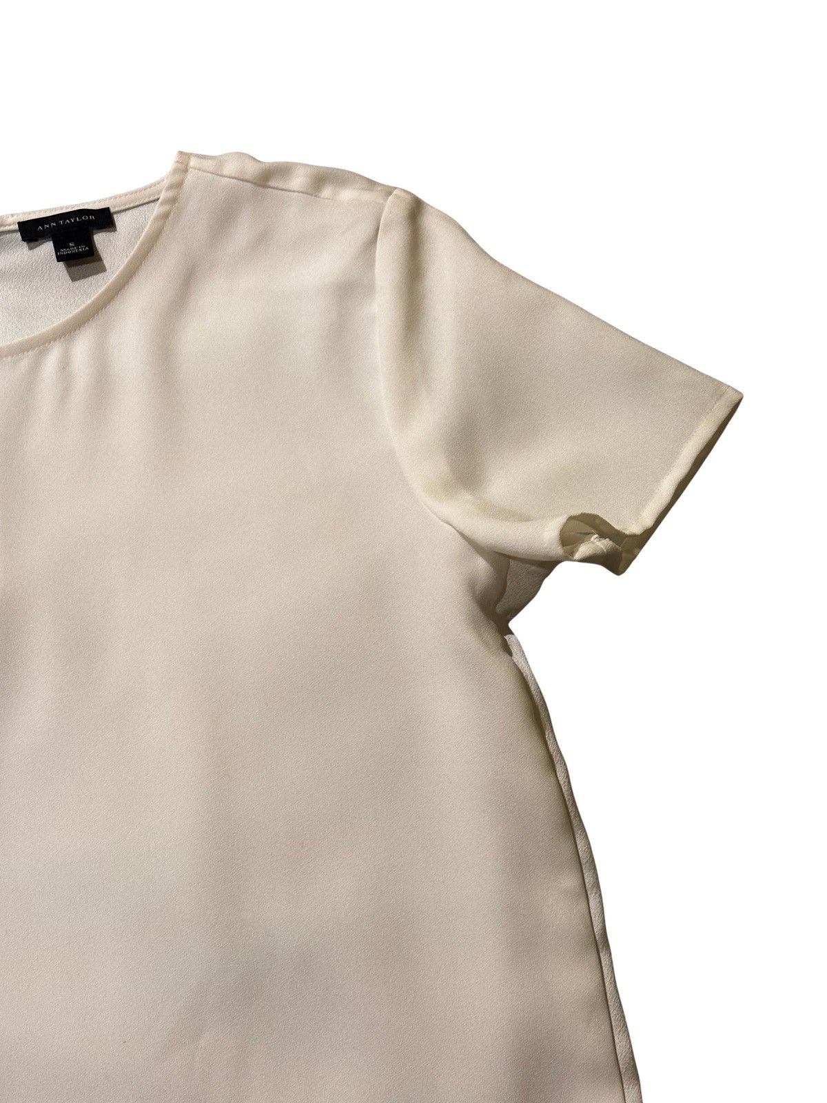 Ann Taylor White short sleeve blouse.wt2226 Size S / US 4 / IT 40 - 3 Thumbnail
