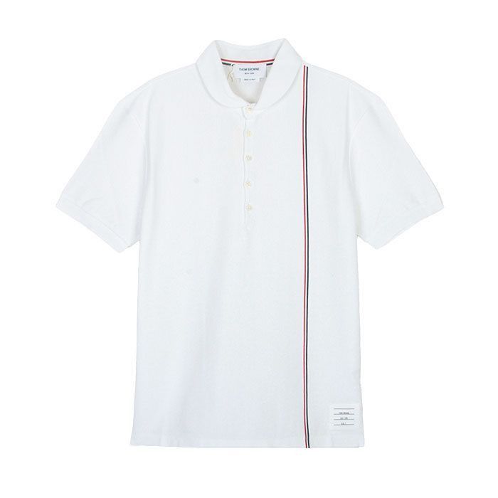 Thom Browne Men's Polo T-Shirt White Size US M / EU 48-50 / 2 - 1 Thumbnail