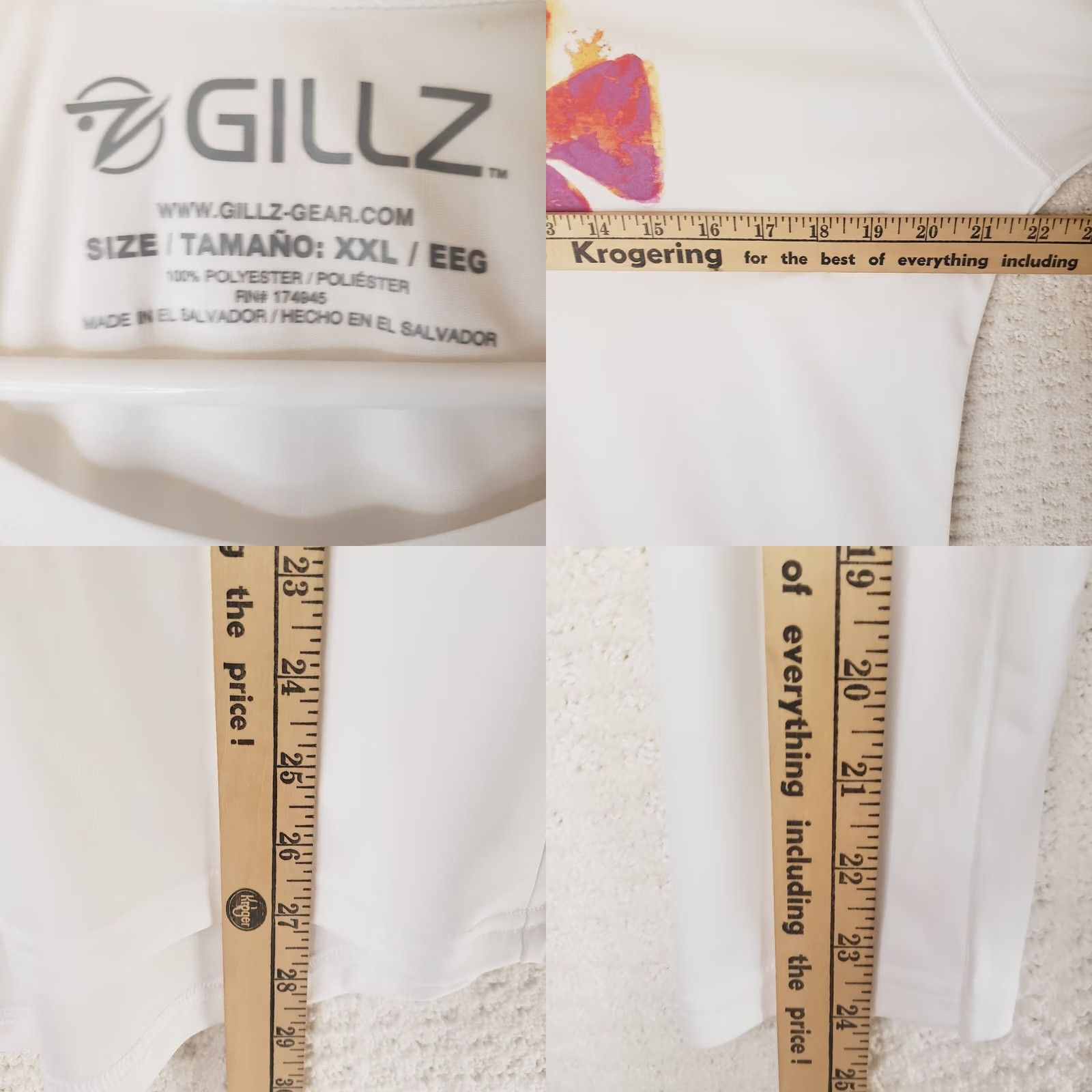 Vintage Gillz Women’s Long Sleeve UV Sundial Fishing Shirt 2XL White Casual, Workwear, Travel Womens T-Shirt Size XXL / US 16-18 / IT 52-54 - 8 Thumbnail