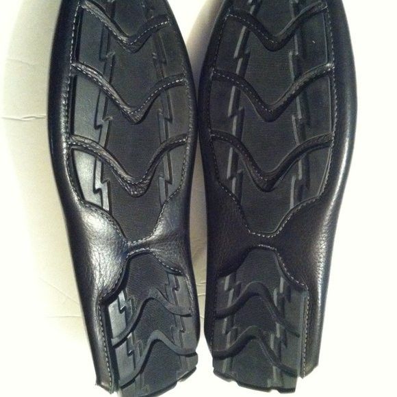 1901 1901 MENS NEW BLACK LEATHER SLIP-ON LOAFERS SIZE: 10M Size US 10 / EU 43 - 4 Thumbnail