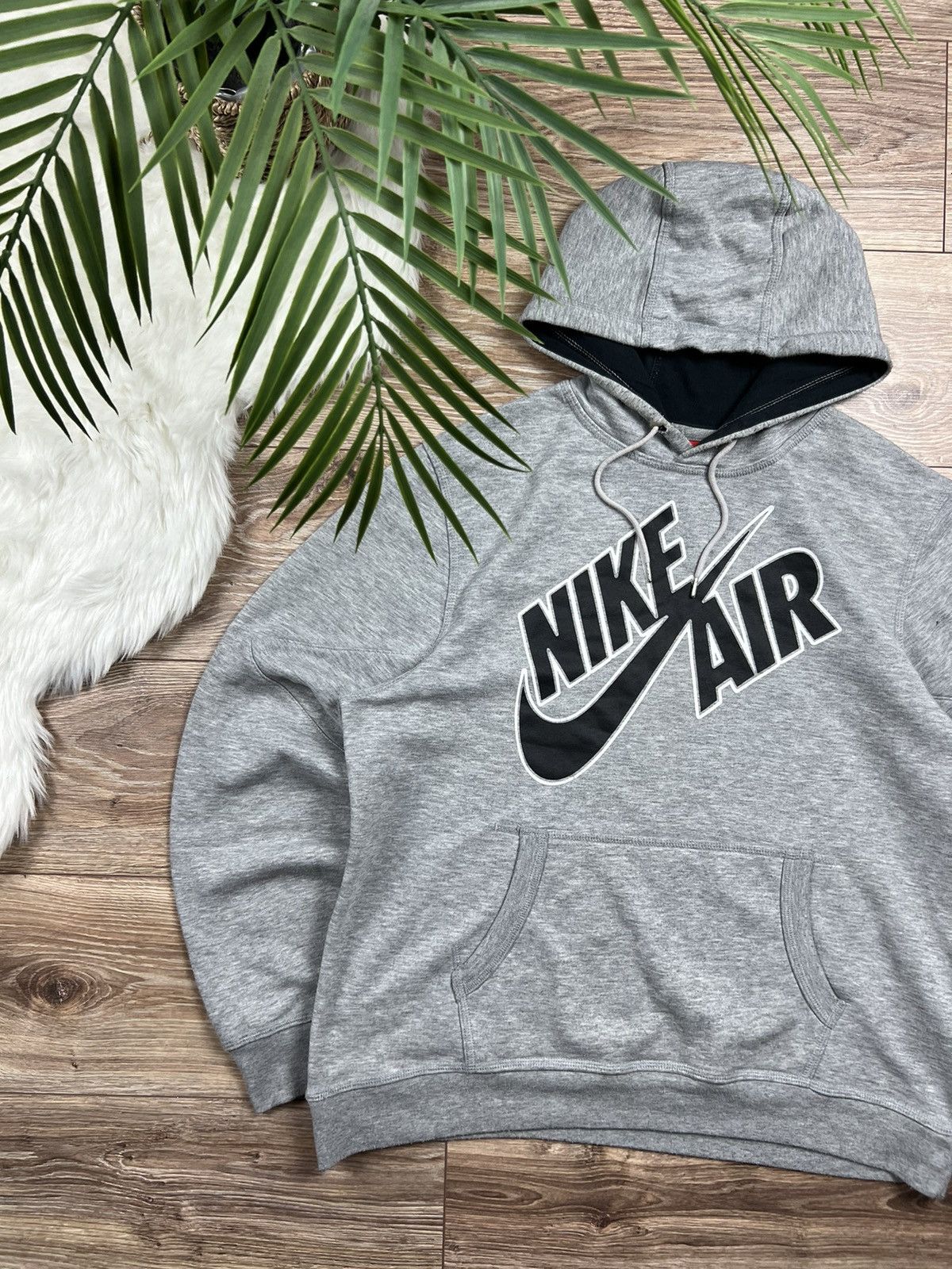 Nike NIKE AIR BIG LOGO VINTAGE DRILL OVERSIZED RETRO HOODIE Grailed