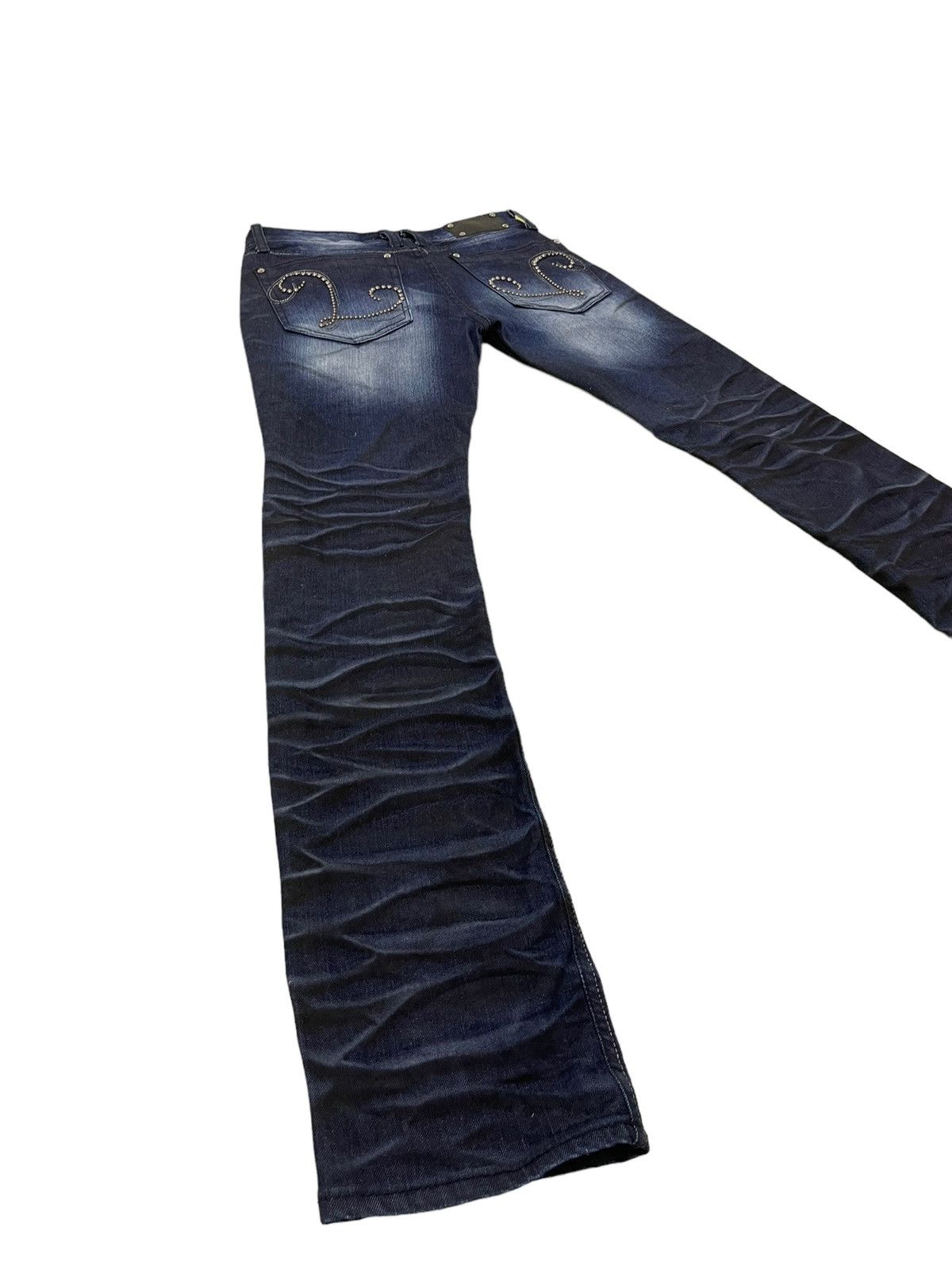 Japanese Brand Slim Jeans Lagust Faded Honeycomb Stretch 8🟦3 Size US 29 - 2 Thumbnail