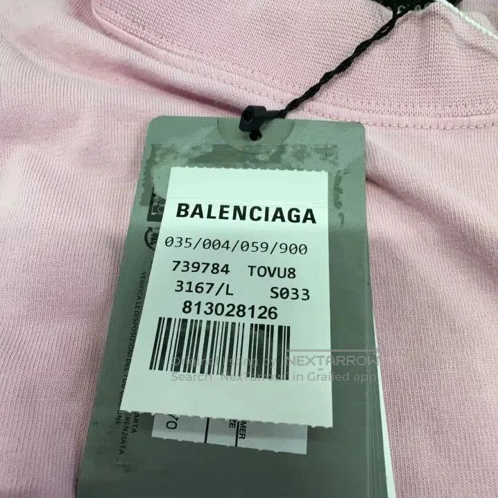 Balenciaga Balenciaga FW23 Pink Crystal Neck T. Size US L / EU 52-54 / 3 - 4 Thumbnail
