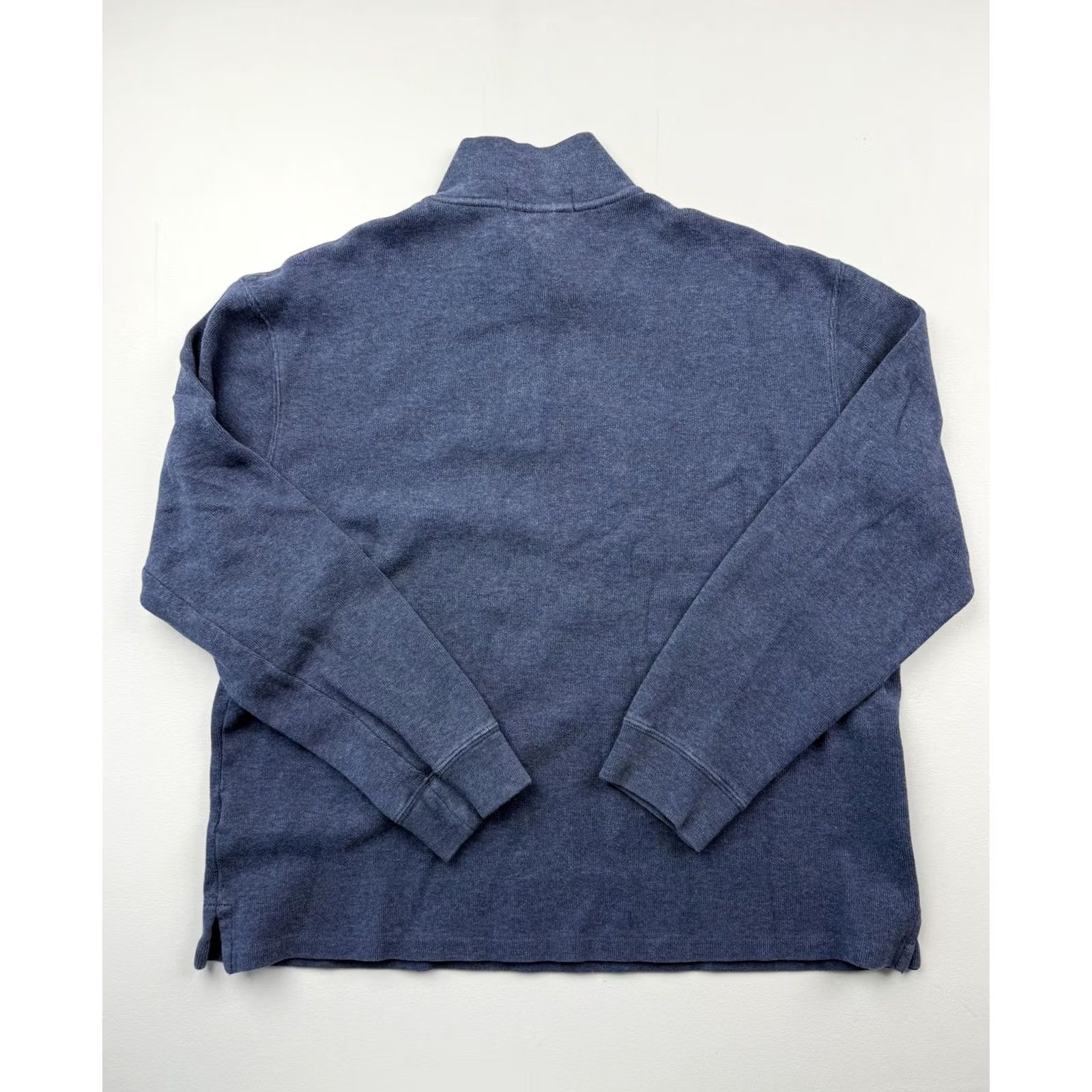 Polo Ralph Lauren Polo Ralph Lauren Sweater Mens Large Blue Quarter Zip Mock Neck Cotton Pullover Size US L / EU 52-54 / 3 - 2 Thumbnail