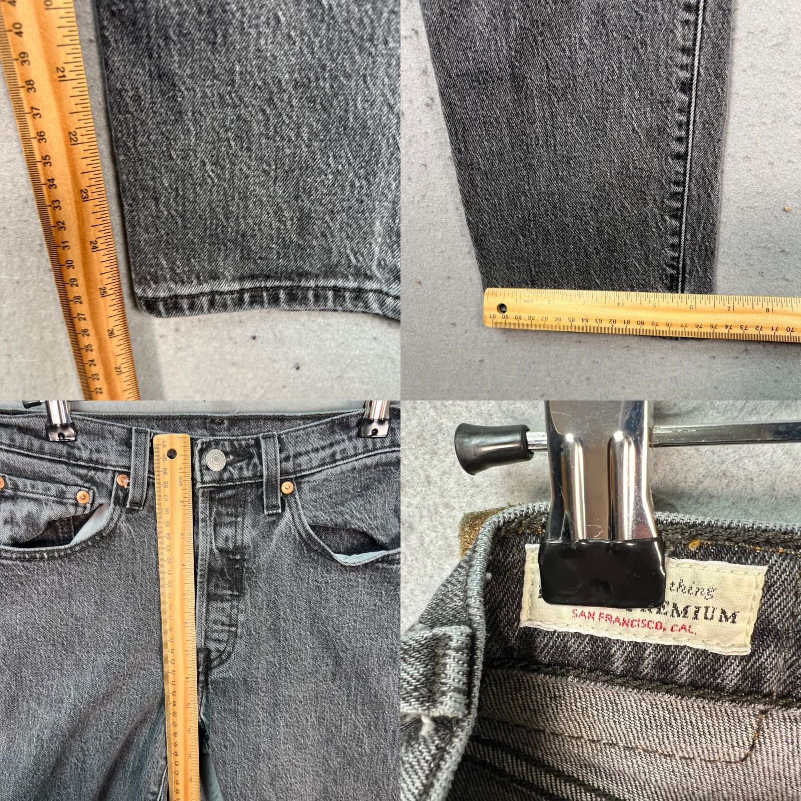 Levi's Levi's 501 Jeans Womens Straight Gray Stonewashed Denim 26x26 Classic Fit W26 L28 Size 26" / US 2 / IT 38 - 8 Thumbnail