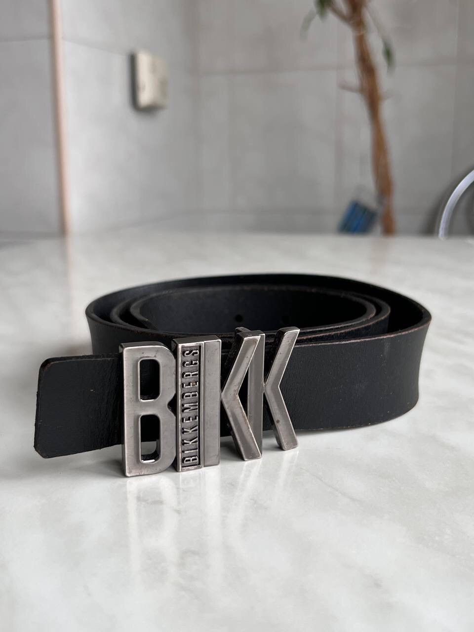 Dirk Bikkembergs Vintage Dirk Bikkembergs Leather Belt Steel Buckle 00s BIKK Size 36 - 1 Thumbnail