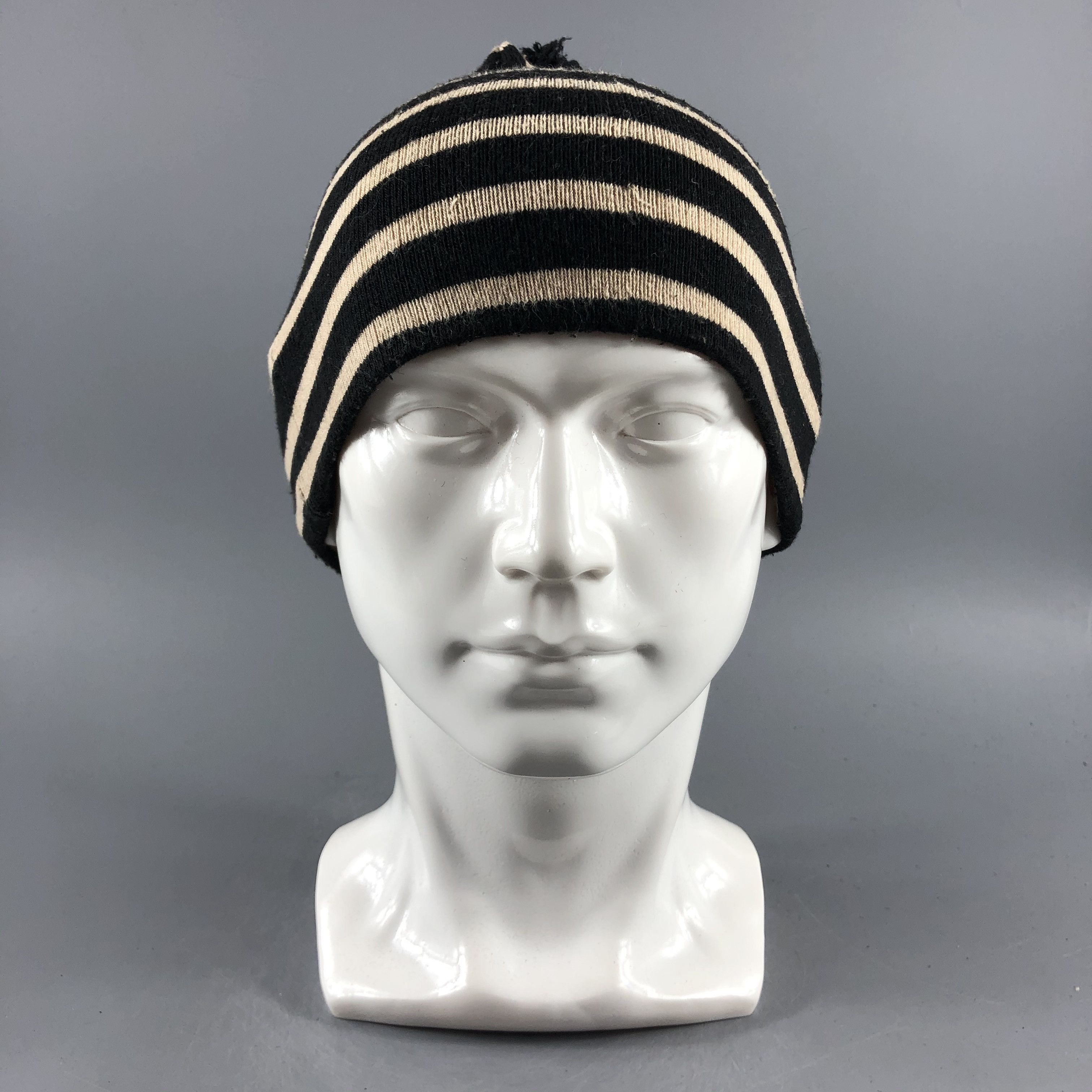 Japanese Brand × Vintage Unknown Stripe Slouchy Beanie Snow Hat Snow Cap -D327 Size ONE SIZE - 7 Thumbnail