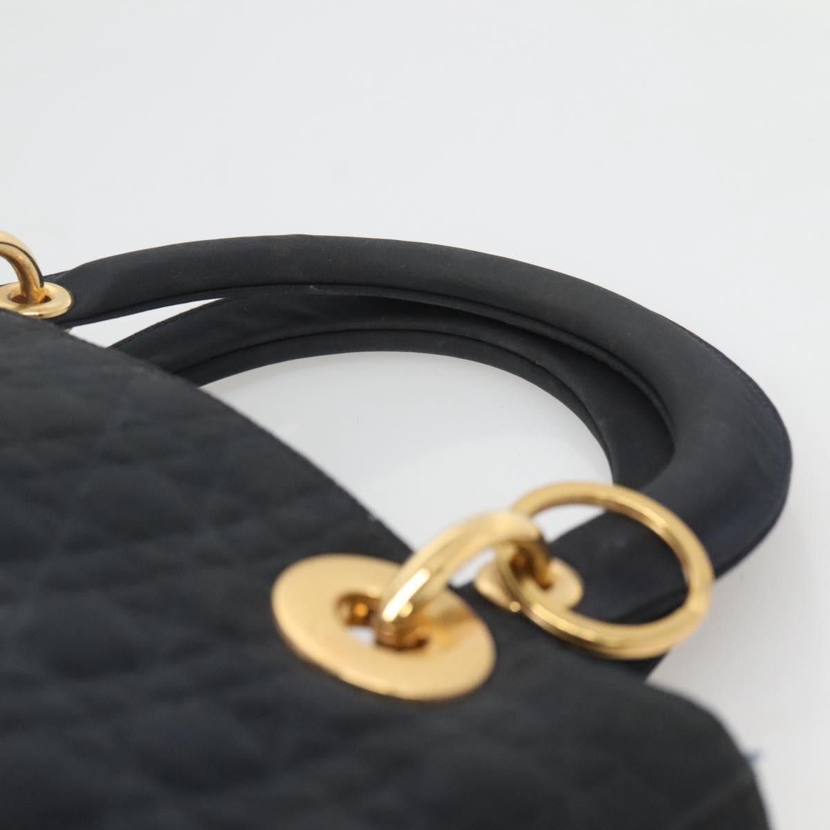 Dior DIOR Canage Hand Bag Nylon Navy Gold Size ONE SIZE - 8 Thumbnail
