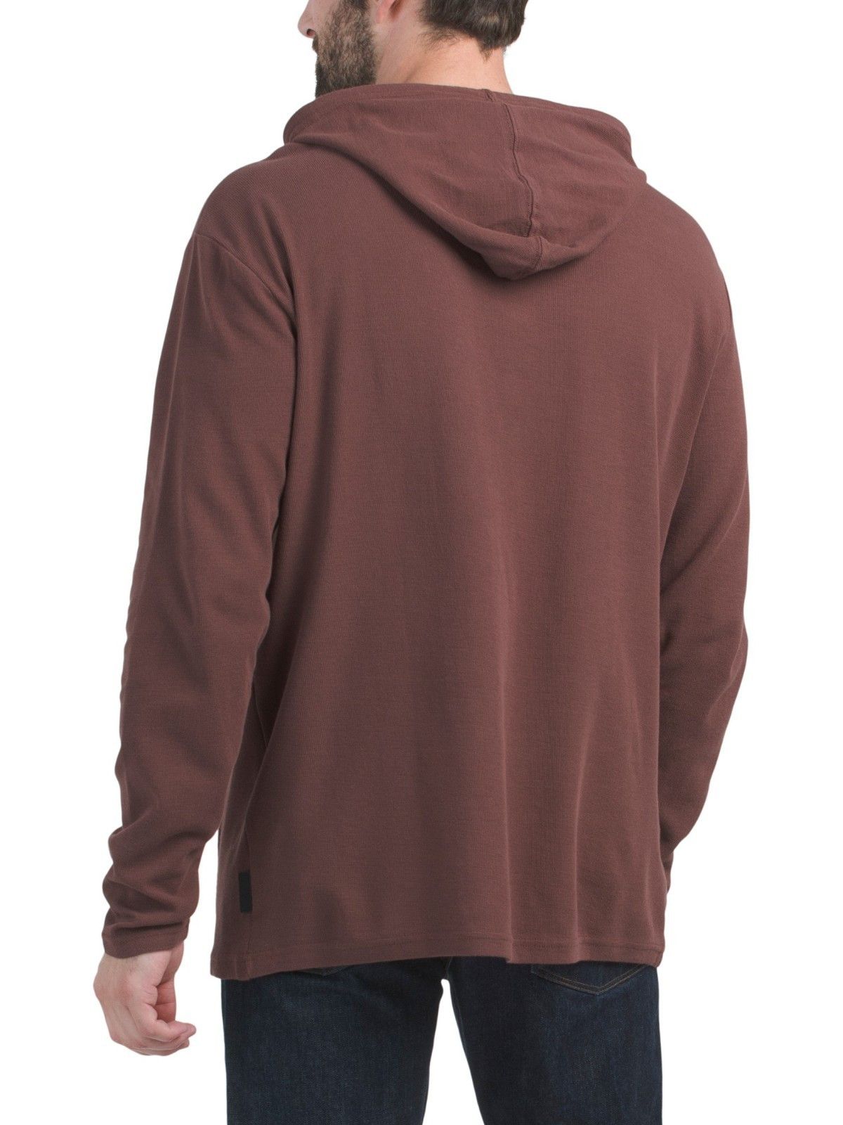 Quiksilver Quiksilver Mens Waffle Knit Thermal Hoodie Brown Size M Size US M / EU 48-50 / 2 - 2 Thumbnail