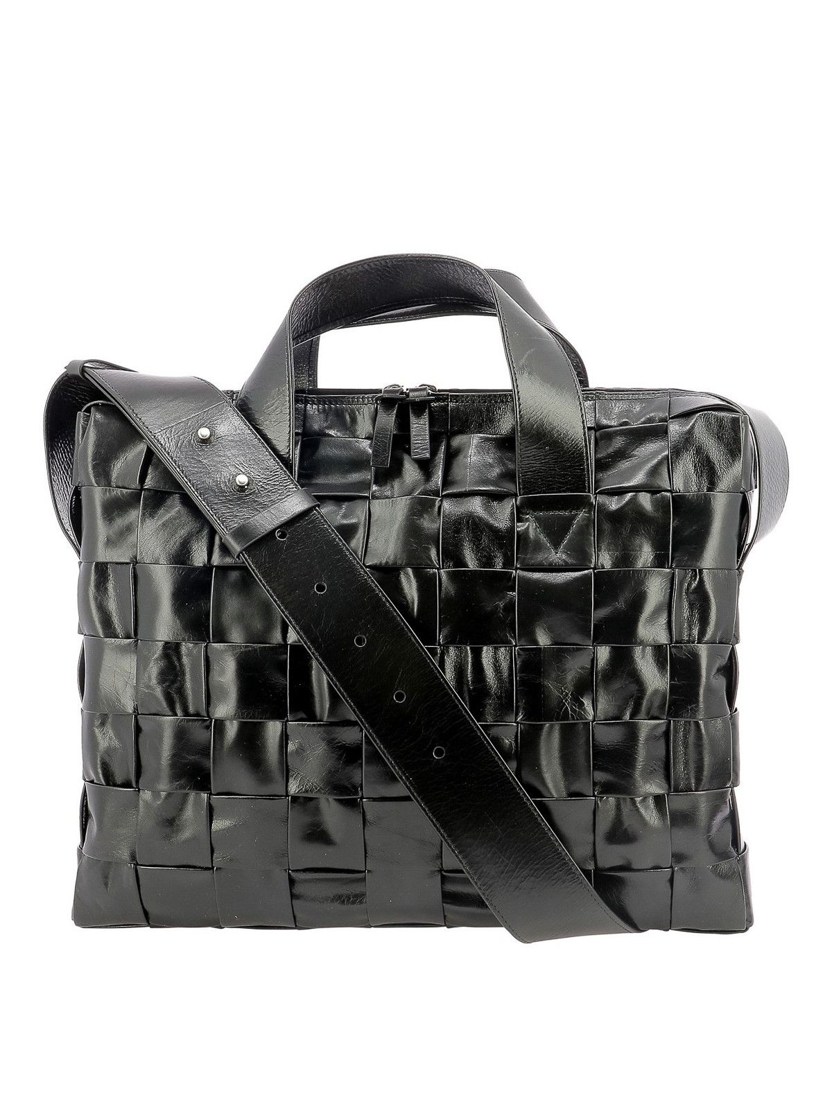 Bottega Veneta o1n1vont0225 Size: OS / Cassette Woven Tote Bag in Black Size ONE SIZE - 1 Thumbnail