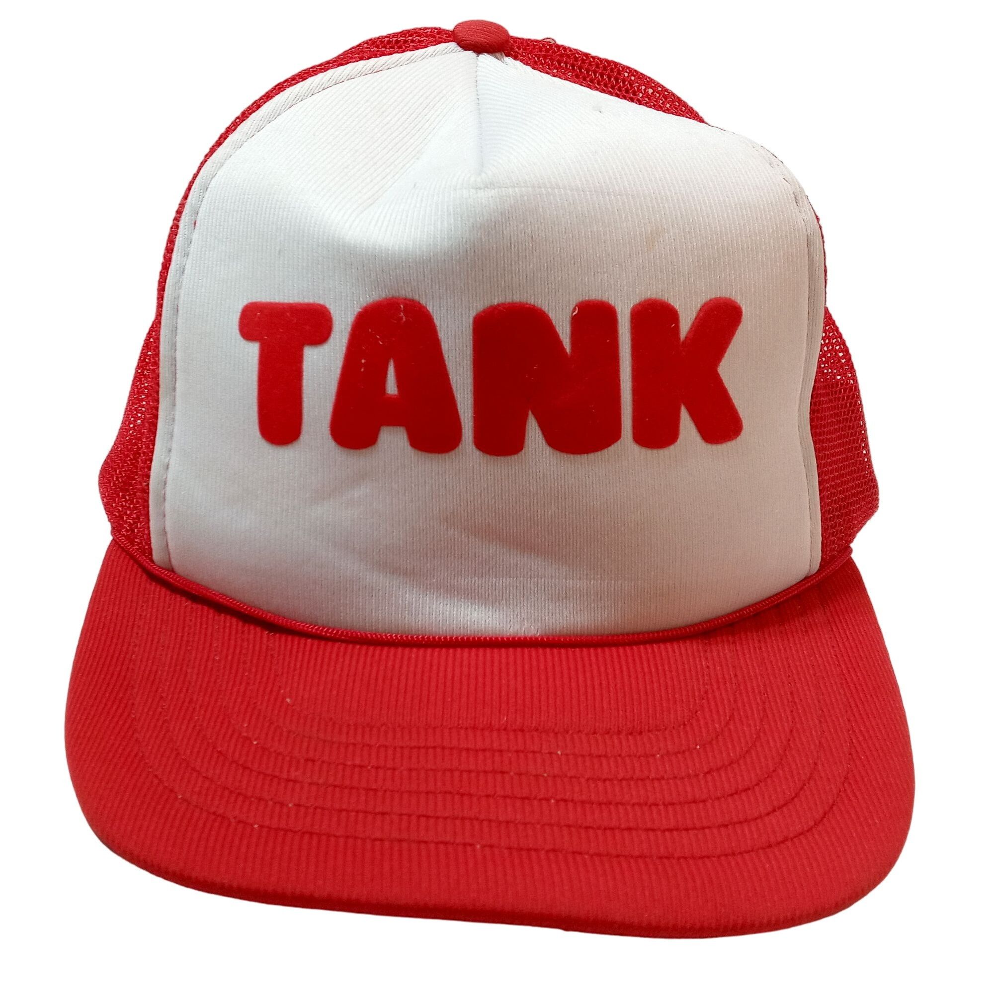 Other Tank Cap Hat Mesh Snapback Vintage Trucker Red White Retro Size ONE SIZE - 1 Thumbnail