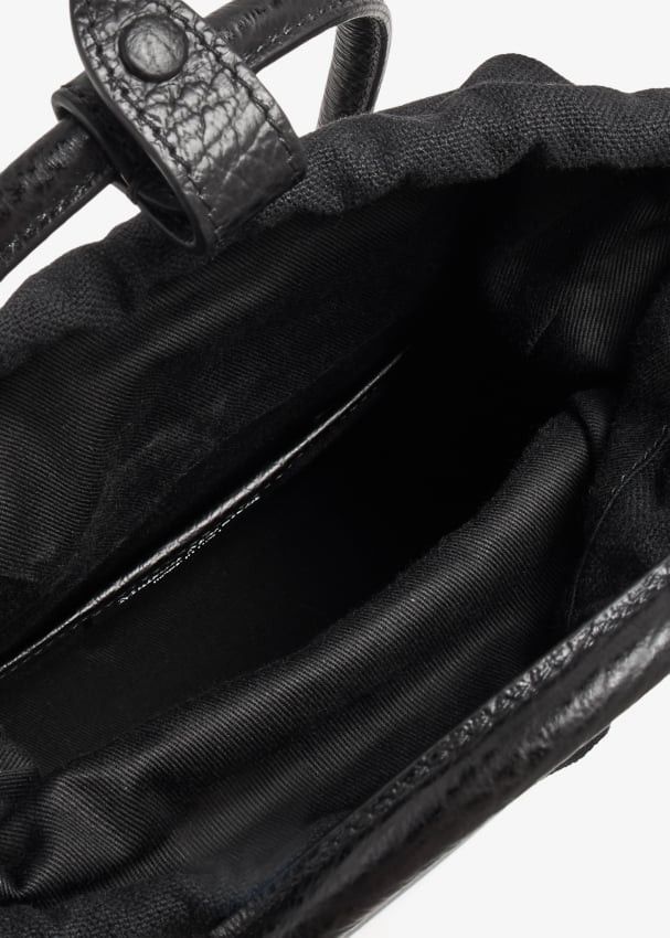 Maison Margiela oc11z0325 Size: OS / Mini Drawstring Bag in Black Size ONE SIZE - 6 Thumbnail