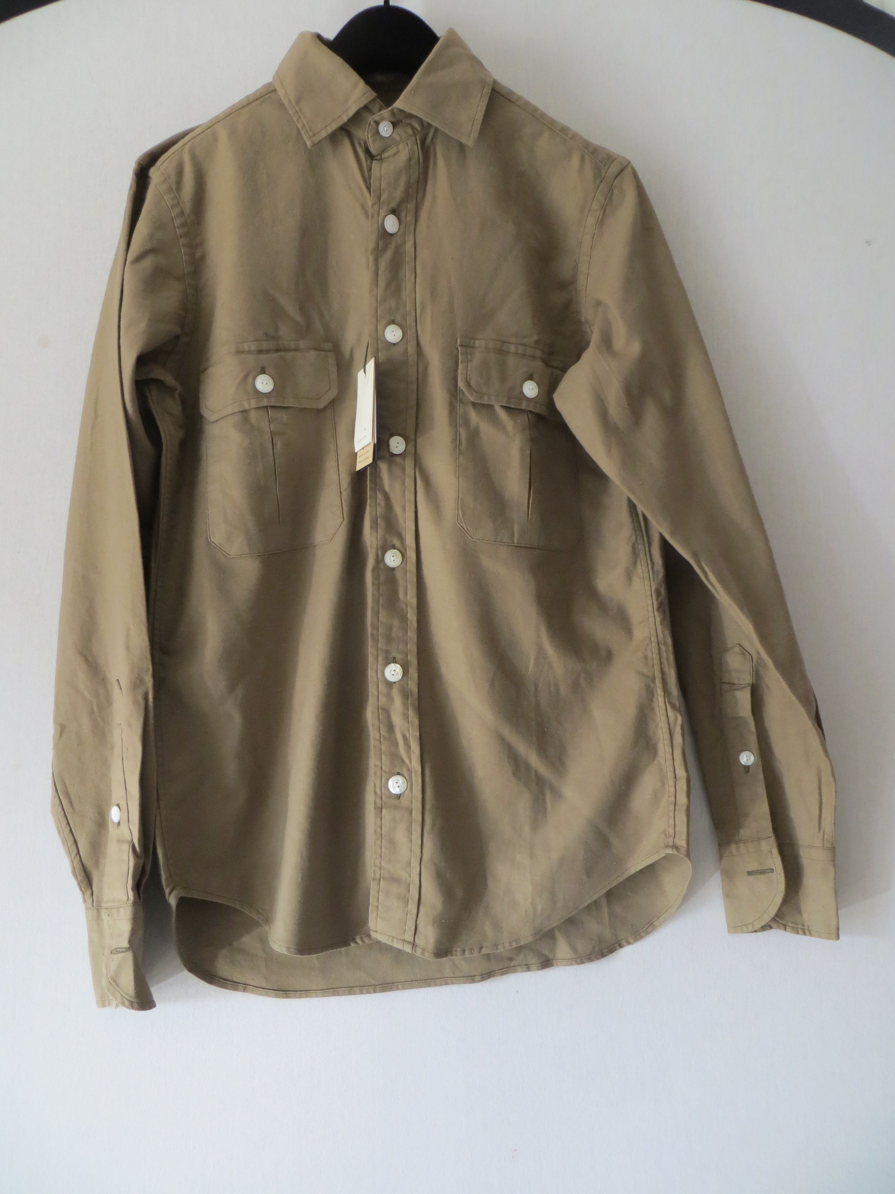 Drake's KHAKI LONG SLEEVE SHIRT SIZE S Size US S / EU 44-46 / 1 - 1 Thumbnail