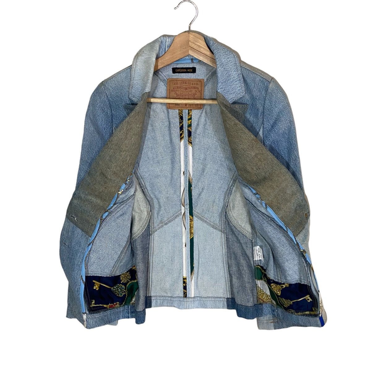 Indigo × Levi's × Levi's Made & Crafted 🔥VINTAGES LEVIS INDIGO PATCHWORK DENIM JACKET Size S / US 4 / IT 40 - 4 Thumbnail