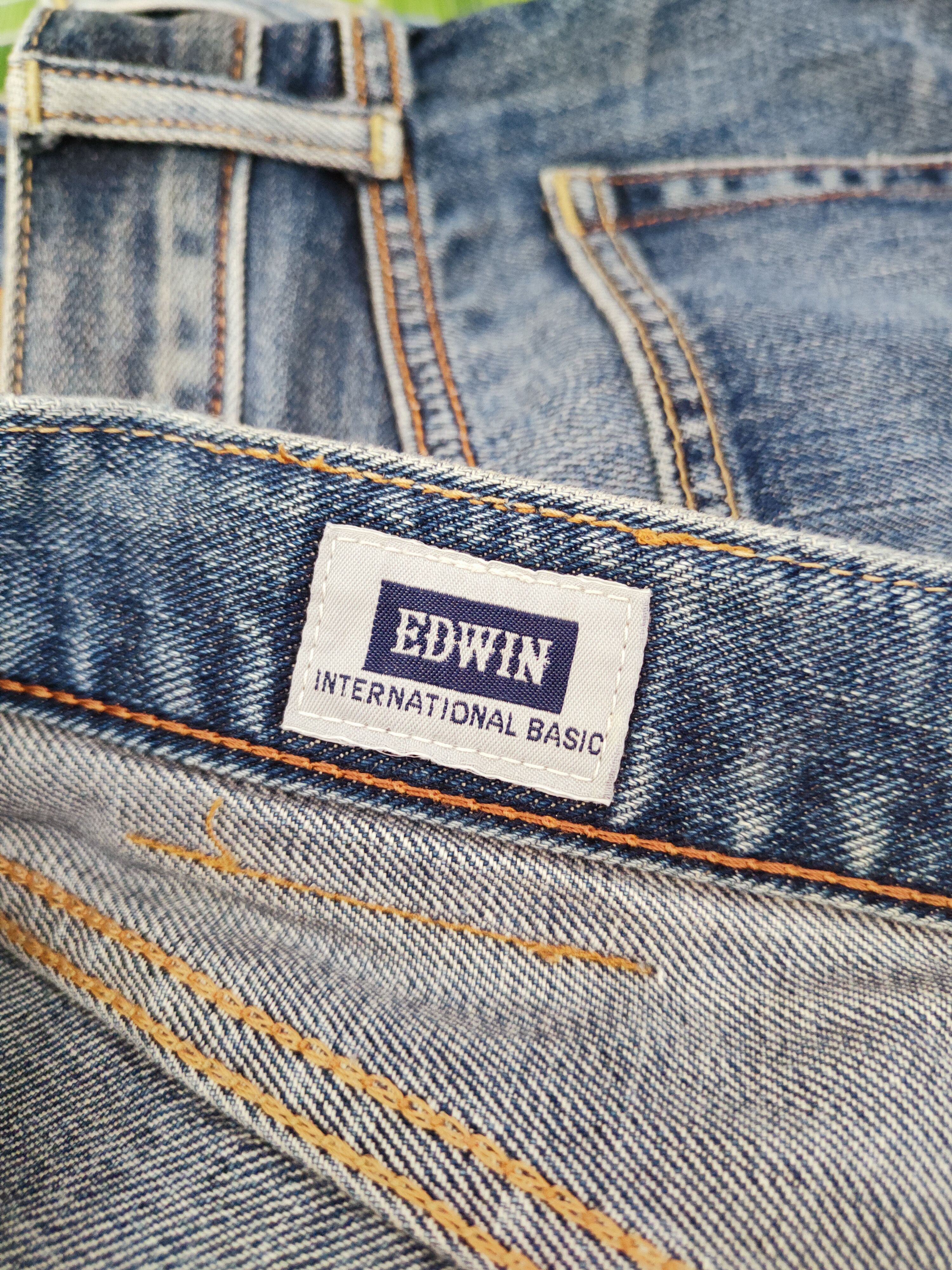 Edwin Edwin Blue Distressed Ripped Jeans #W941 Size US 33 - 17 Thumbnail