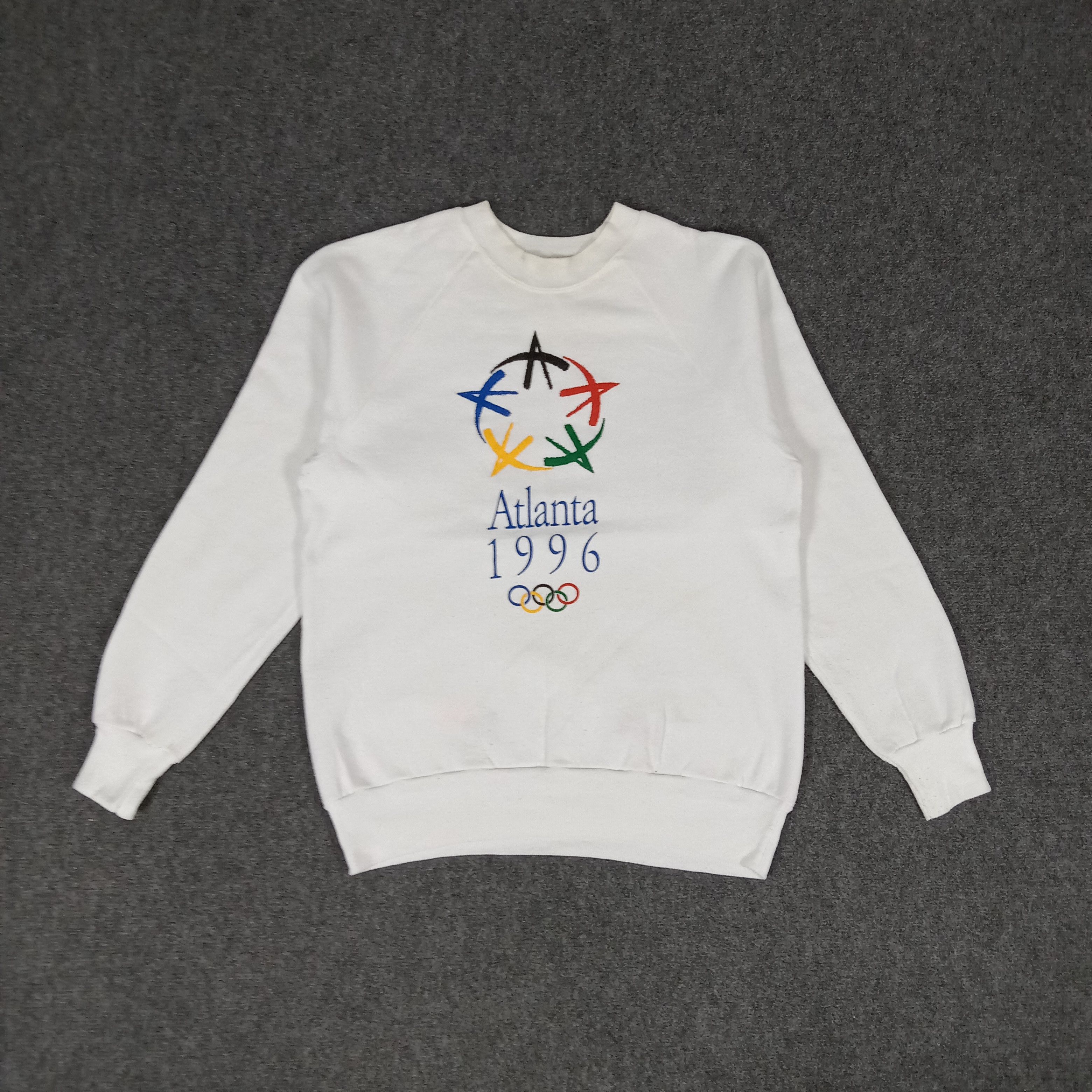 USA Olympics × Vintage Vintage 90's Atlanta Olympic 1996 Sport Style Sweatshirt Size US L / EU 52-54 / 3 - 1 Thumbnail