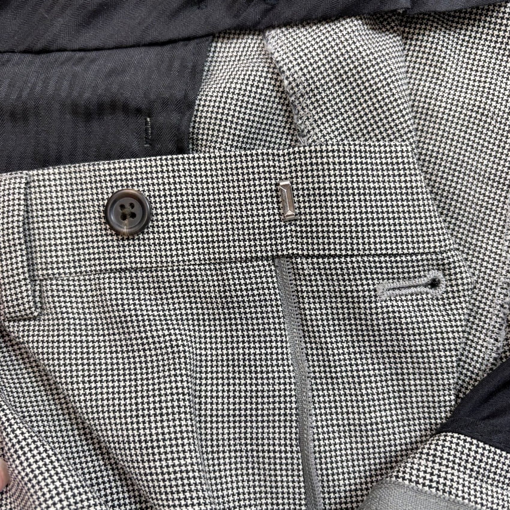 Ralph Lauren Lauren Ralph Lauren Pant Men 38x32 Houndstooth Pleated Dress Pants Slim Cuffed Black 90s Preppy Mens Size US 38 / EU 54 - 5 Thumbnail