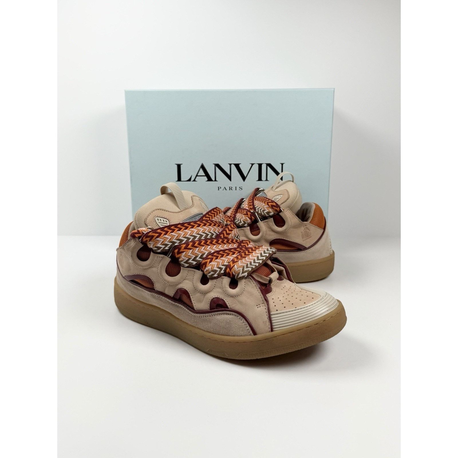 Lanvin Size 46EU/13US - Lanvin Curb Pink Mango Sneakers Size US 13 / EU 46 - 2 Thumbnail