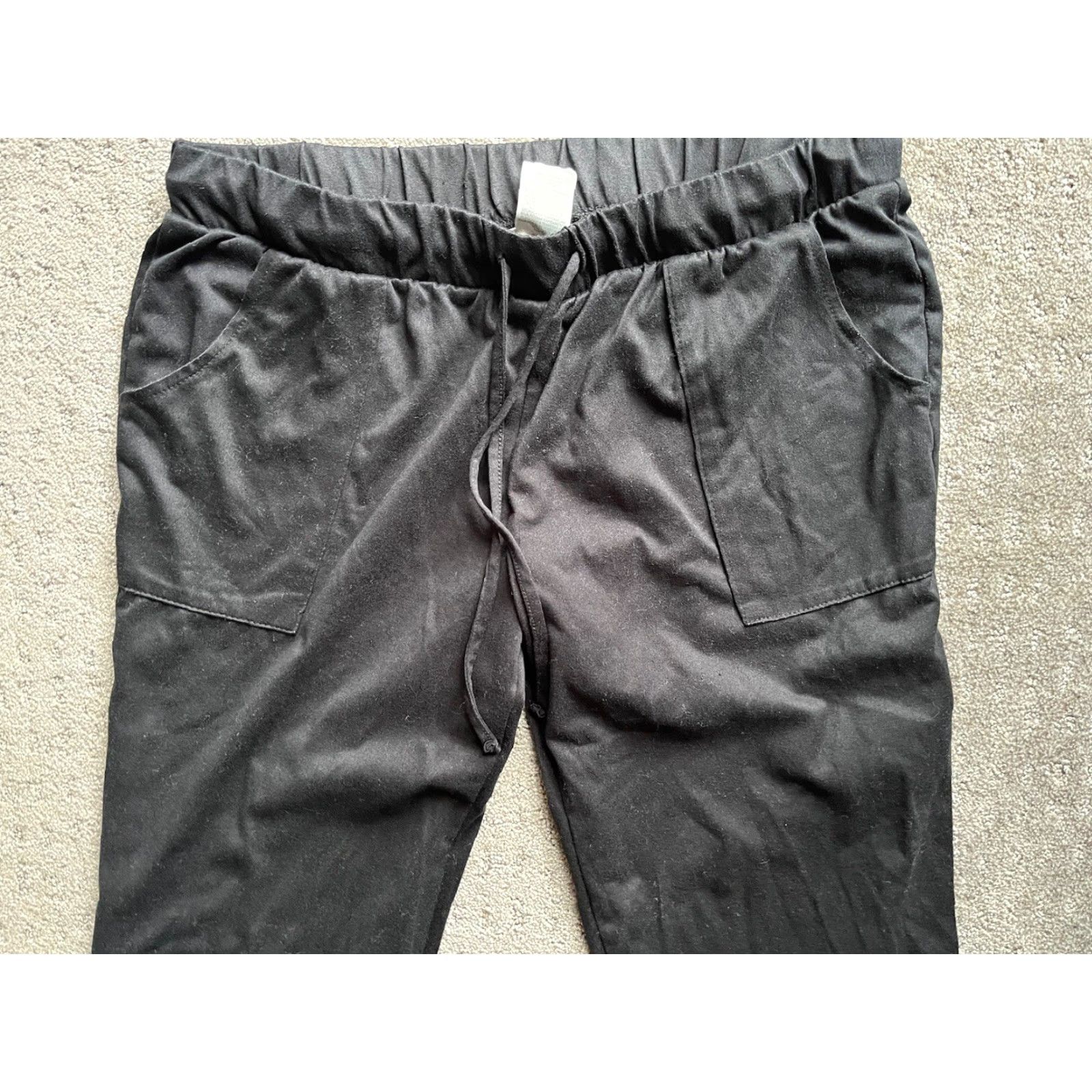 Lucky Brand VINTAGE Lucky Brand Pajama Pants Women Small Black Sleepwear Solid Stars 90s Girls Size 28" / US 6 / IT 42 - 2 Thumbnail