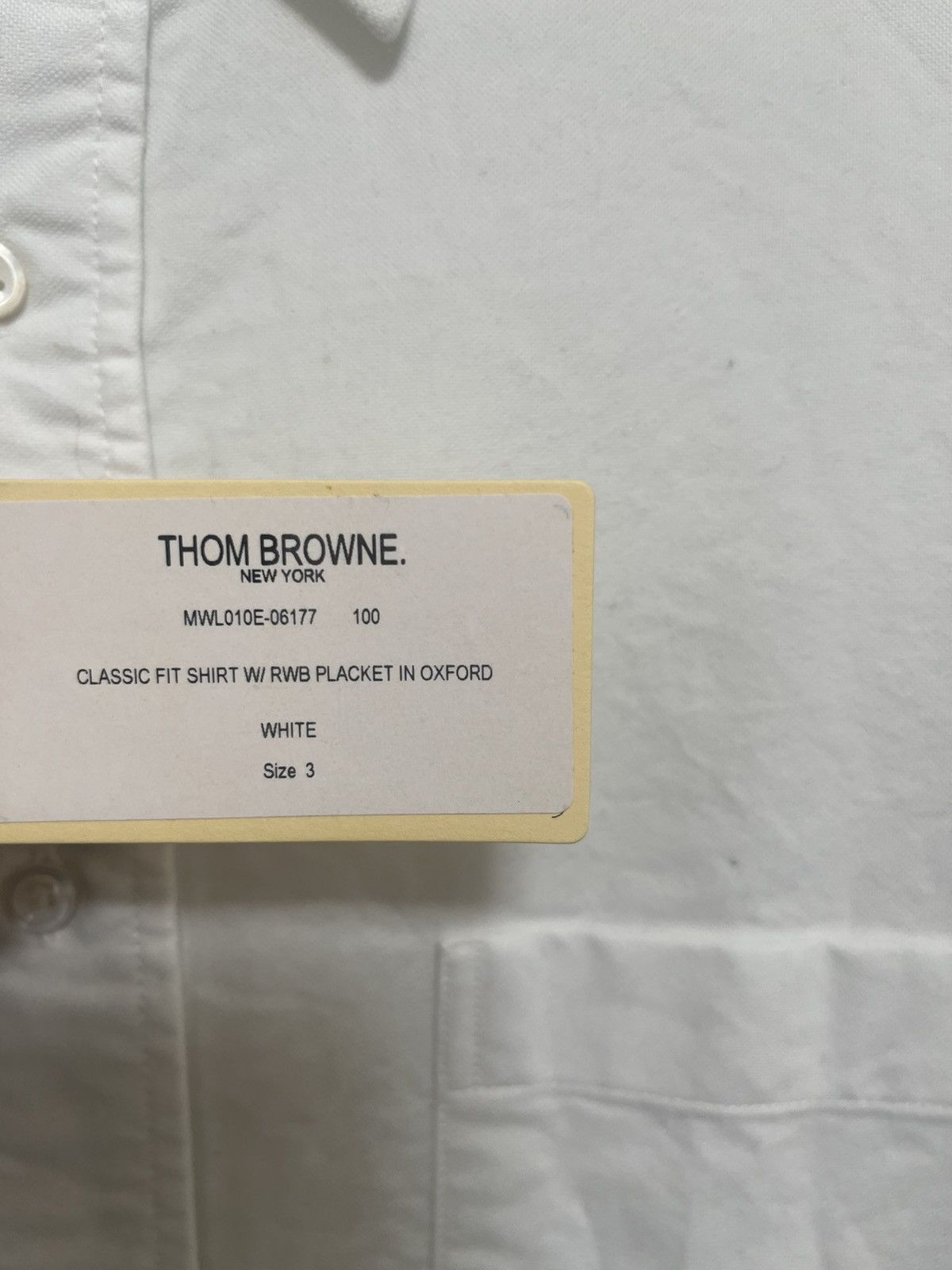 Thom Browne Thom Browne Classic Cotton Oxford Shirt Sz 3(Large) Size US L / EU 52-54 / 3 - 3 Thumbnail