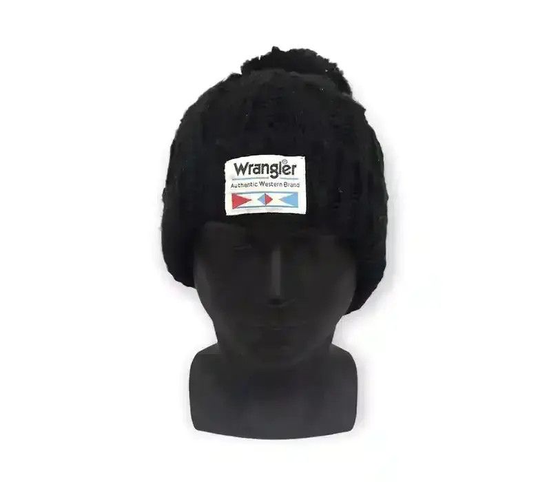 Vintage × Wrangler Wrangler Big Logo Bobble Beanie Hat Size ONE SIZE - 1 Thumbnail