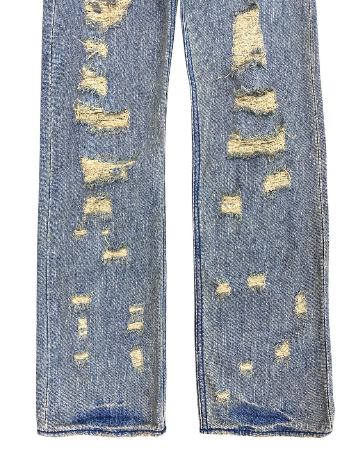Japanese Brand Japanese Brand Acid Blue Wash Style Distressed Jeans Size US 27 - 9 Thumbnail