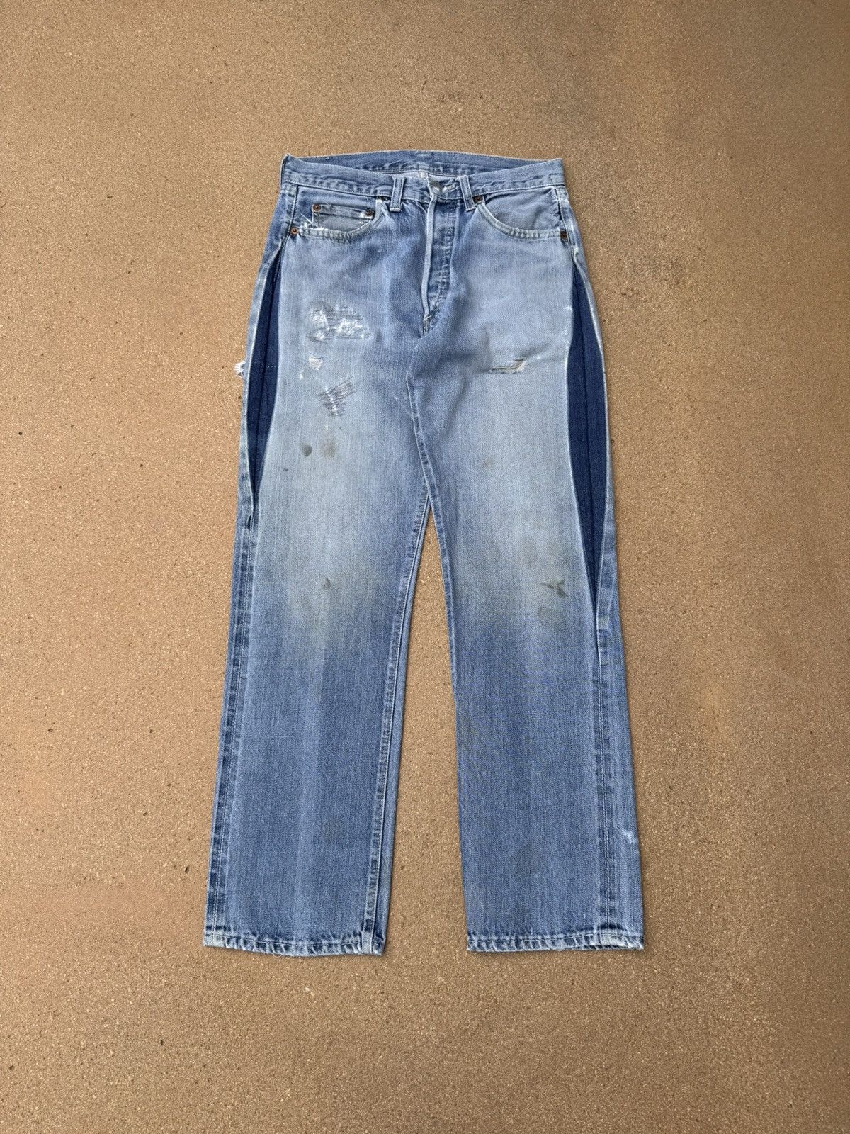 Levi's × Vintage Vtg 70’s Levis 501xx Redline Selvedge Distressed Jeans 29x28 Size US 29 - 1 Thumbnail