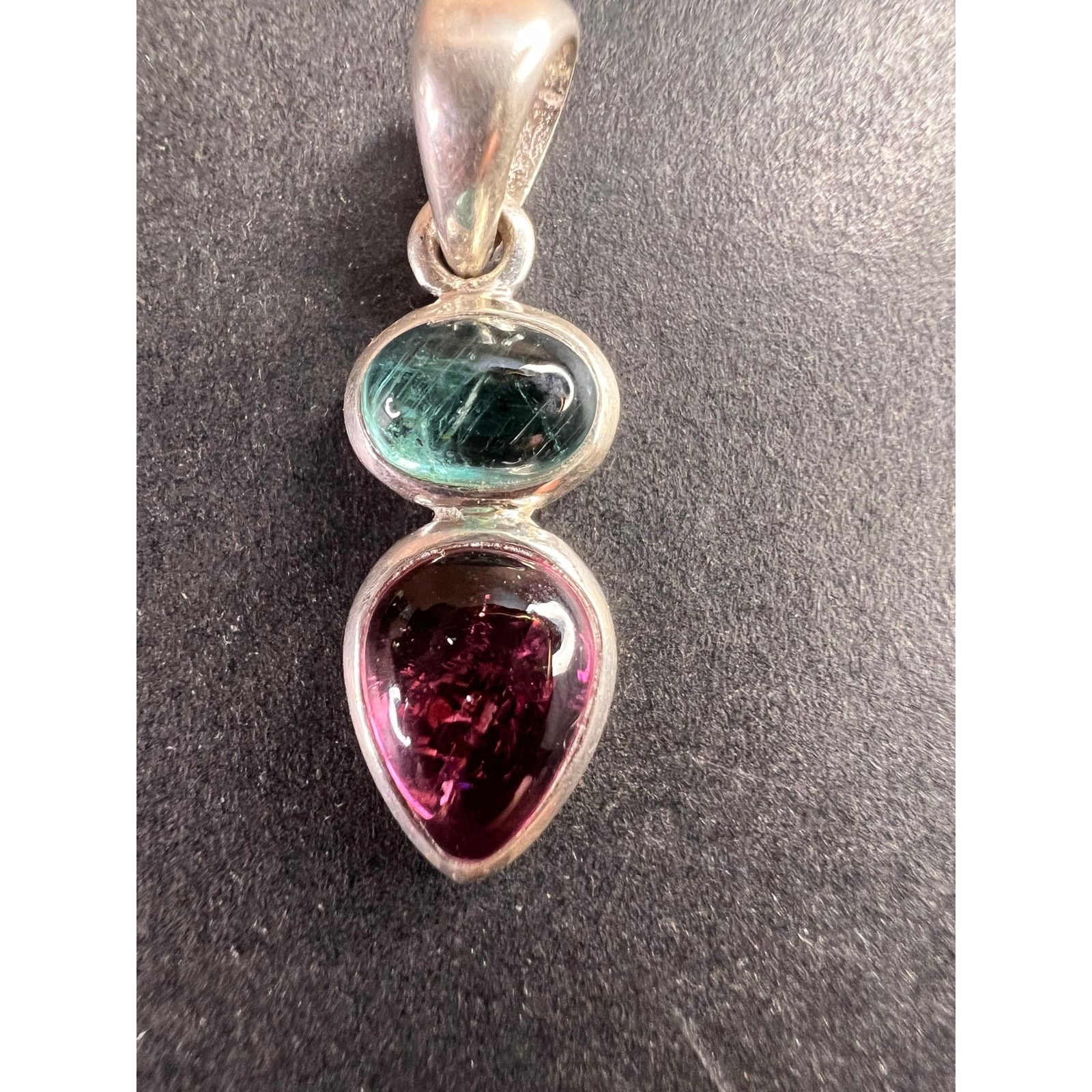 Other NEW indicolite and pink tourmaline 925 pendant 2.08 grams Size ONE SIZE - 1 Thumbnail