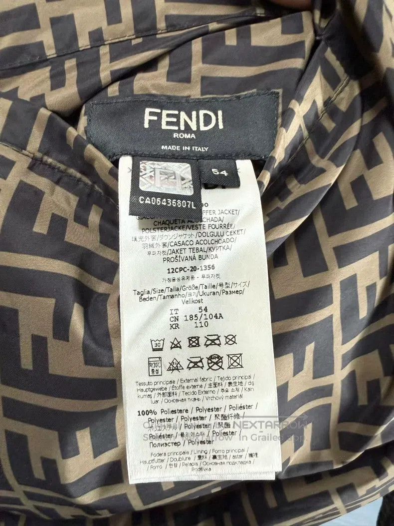 Fendi Fendi Brown Full Print Double-Sided Hooded Puffer Jacket Size US L / EU 52-54 / 3 - 7 Thumbnail