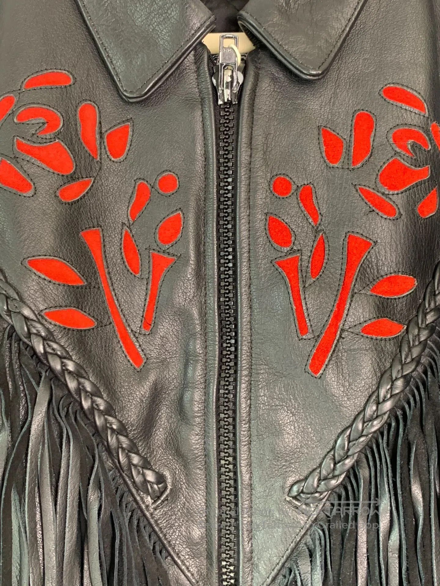 Rosie Assoulin Black Leather Fringe Jacket for Women. Size M / US 6-8 / IT 42-44 - 4 Thumbnail