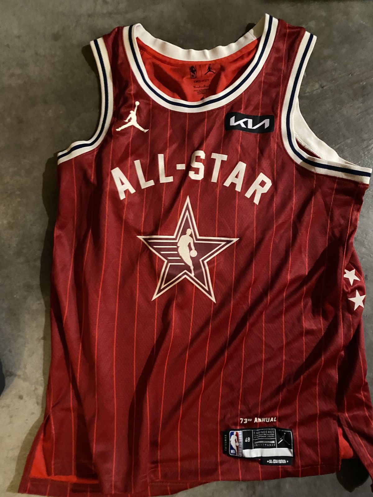 Jordan Brand Vintage Nike NBA Jersey Giannis All Star Red Jersey Size US L / EU 52-54 / 3 - 1 Thumbnail