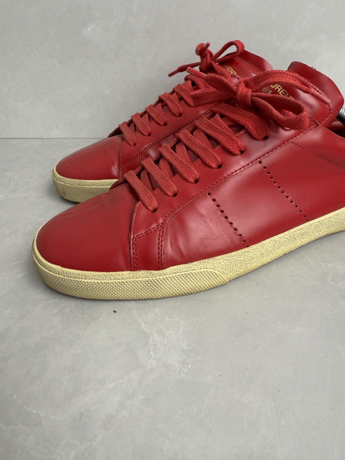 Saint Laurent Paris 🔥hedi slimane Court classic trainers Size US 8 / EU 41 - 10 Thumbnail