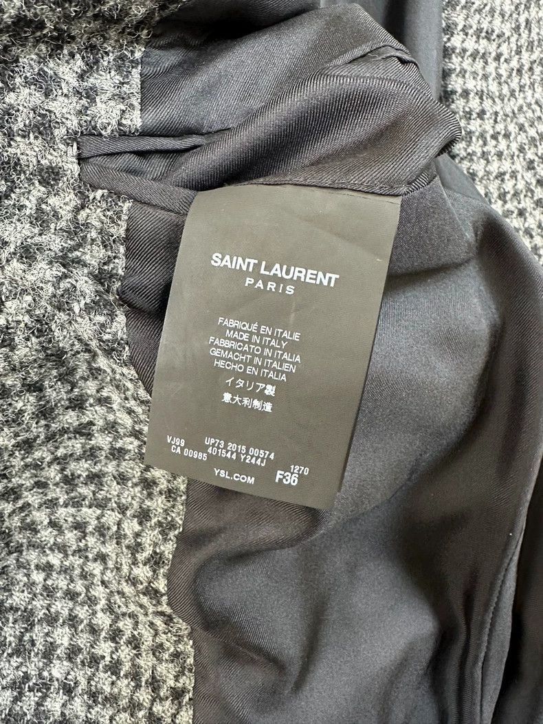 Saint Laurent Paris Saint Laurent Paris Grey houndstooth suit jacket-2506 Size US M / EU 48-50 / 2 - 5 Thumbnail