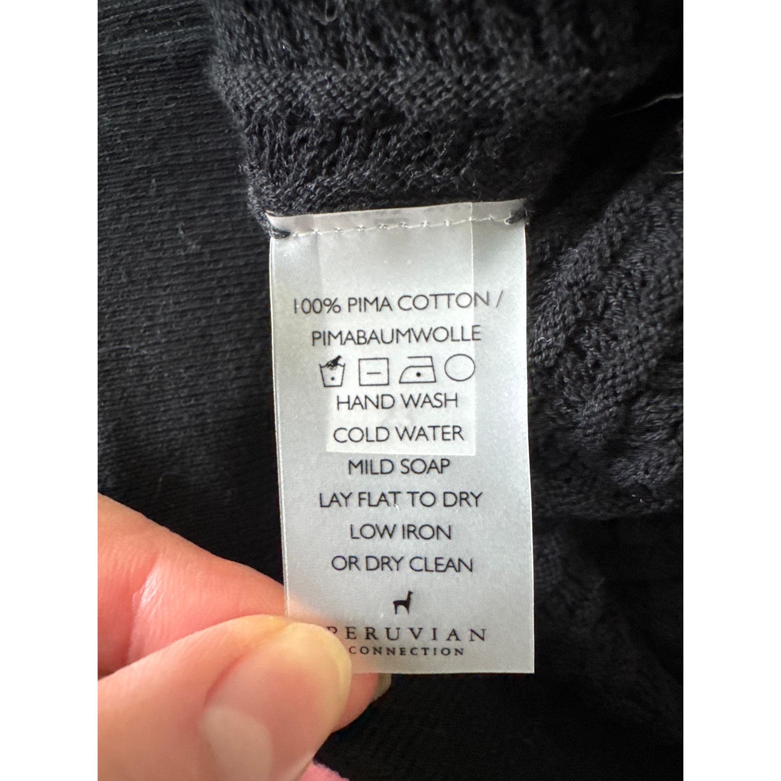 Other PERUVIAN CONNECTION Knit A-line Flutter Midi Skirt Black Size 28" / US 6 / IT 42 - 6 Thumbnail