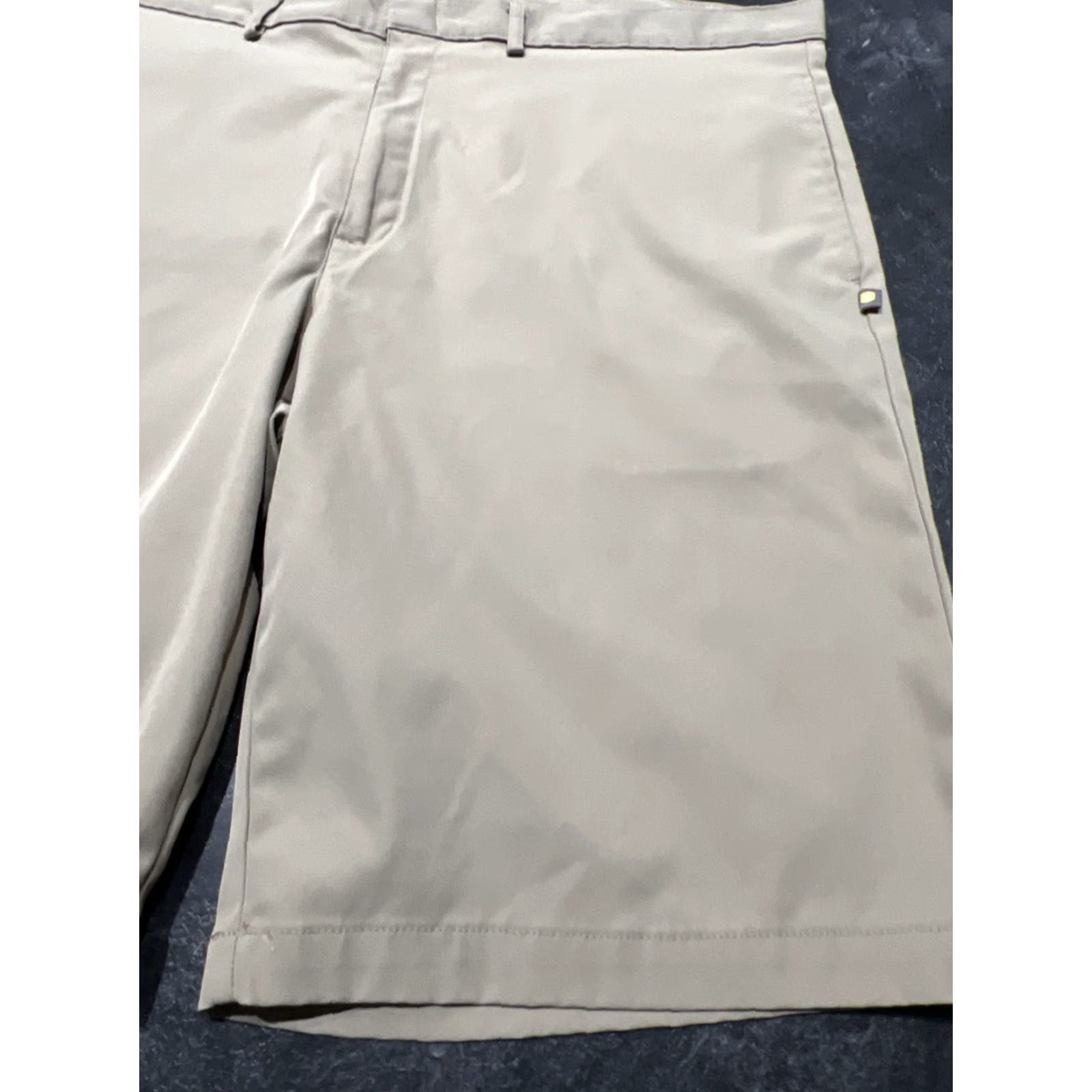 Vintage Dennis Uniform Mens M42 Khaki Flat Front Stretch Twill Shorts Polyester Size 42 Size US 42 / EU 58 - 3 Thumbnail