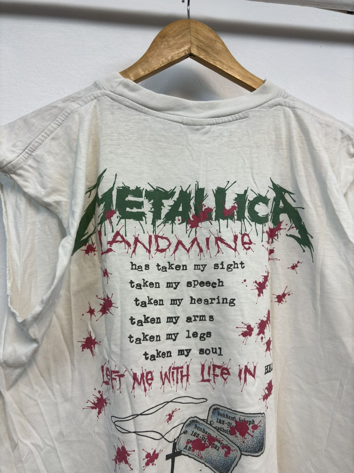 Band Tees RARE GRAIL Vintage 1989 Metallica One Pushead Size US L / EU 52-54 / 3 - 4 Thumbnail