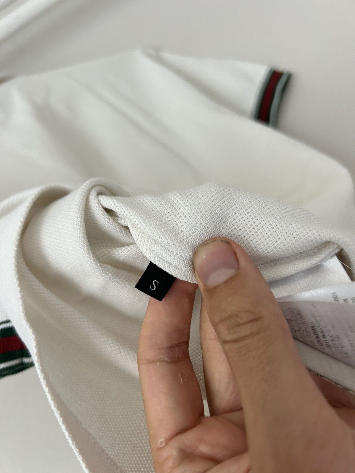 Gucci White Web Polo Size US S / EU 44-46 / 1 - 10 Thumbnail