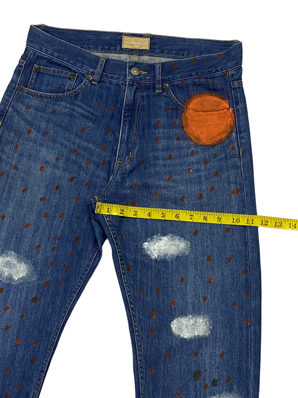 Issey Miyake Tsumori Chisato By Issey Miyake All Over Painted Art Denim Size US 31 - 8 Thumbnail